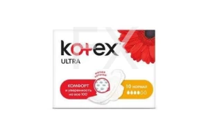 ПРОКЛАДКИ ГИГИЕНИЧЕСКИЕ Котекс (Kotex) Ultra Нормал n10