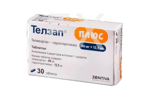 ТЕЛЗАП ПЛЮС таб п/об 80мг+12.5мг n30
