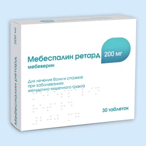 МЕБЕСПАЛИН РЕТАРД таб п/об пролонг. 200мг n30