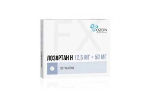 ЛОЗАРТАН Н таб п/об 50мг+12.5мг n30