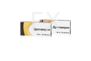 ДРОТАВЕРИНА ГИДРОХЛОРИД форте таб 80мг n20