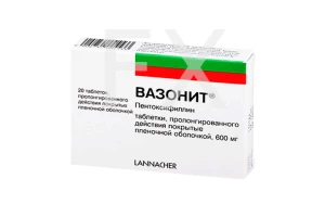 ВАЗОНИТ таб п/об пролонг. 600мг n20