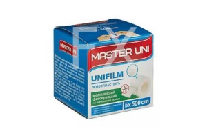 ПЛАСТЫРЬ Мастер Уни (Master Uni) ленточный 5х500см Полимерный