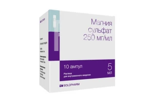 МАГНИЯ СУЛЬФАТ р-р д/ин. (амп.) 25% - 5мл n10