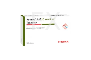КОНКОР АМ таб п/об 10мг+5мг n30