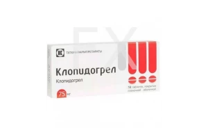 КЛОПИДОГРЕЛ таб п/об 75мг n14