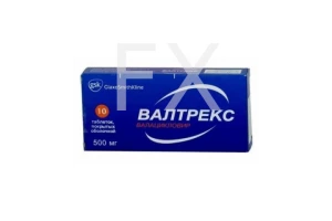 ВАЛТРЕКС таб п/об 500мг n10