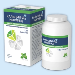 КАЛЬЦИЙ-Д3 таб жев. n120 Мятный