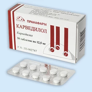 КАРВЕДИЛОЛ таб 6.25мг n30
