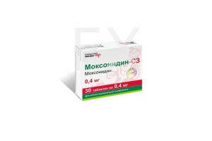 МОКСОНИДИН таб п/об 0.4мг n30