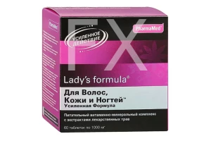 ЛЕДИ-С ФОРМУЛА ДЛЯ ВОЛОС, КОЖИ И НОГТЕЙ УСИЛЕННАЯ ФОРМУЛА таб n60