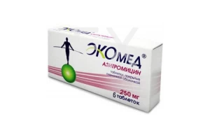 АЗИТРОМИЦИН ЭКОМЕД таб п/об 250мг n6