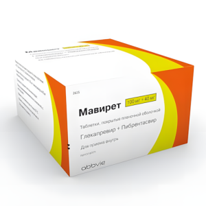 МАВИРЕТ таб п/об 100мг+40мг n84