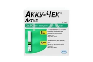 ТЕСТ ПОЛОСКИ К ГЛЮКОМЕТРУ Акку-Чек (Accu-chek) Active n100