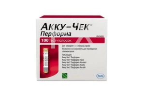 ТЕСТ ПОЛОСКИ К ГЛЮКОМЕТРУ Акку-Чек (Accu-chek) Performa n100