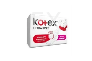 ПРОКЛАДКИ ГИГИЕНИЧЕСКИЕ Котекс (Kotex) Ultra Soft Супер n8