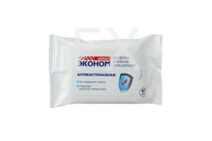 САЛФЕТКИ Эконом Смарт влажные n15 Антибактериальный