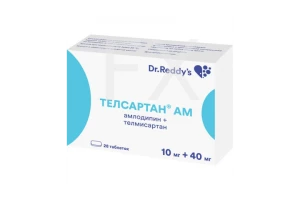 ТЕЛСАРТАН АМ таб 10мг+40мг n28