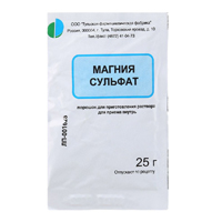 МАГНИЯ СУЛЬФАТ пор. 25г 1 шт. МАГНИЯ СУЛЬФАТ пор. 25г 1 шт.