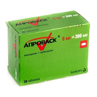 АПРОВАСК таб п/об 5мг+300мг 28 шт. АПРОВАСК таб п/об 5мг+300мг 28 шт.