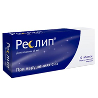РЕСЛИП таб п/об 15мг n10 РЕСЛИП таб п/об 15мг n10