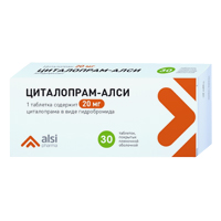 ЦИТАЛОПРАМ АЛСИ таб п/об 20мг n30