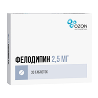ФЕЛОДИПИН таб п/об 2.5мг 30 шт.