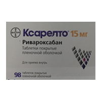 КСАРЕЛТО таб п/об 15мг 98 шт.