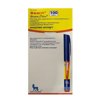 ФИАСП ФлексПен р-р д/ин. (шприц-ручка) 100ЕД/мл - 3мл 5 шт. ФИАСП ФлексПен р-р д/ин. (шприц-ручка) 100ЕД/мл - 3мл 5 шт.