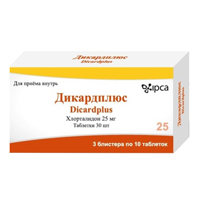 ДИКАРДПЛЮС таб 25мг n30