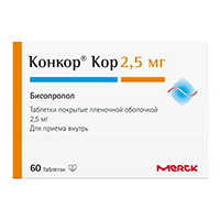 КОНКОР КОР таб п/об 2.5мг 60 шт.
