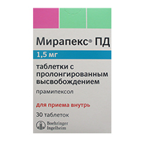 МИРАПЕКС ПД таб пролонг. 1.5мг 30 шт.
