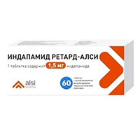ИНДАПАМИД ретард-АЛСИ таб п/об 1.5мг 60 шт.