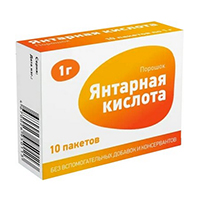 ЯНТАРНАЯ КИСЛОТА пор. (пак.) 1г 20 шт.