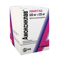 Амоксиклав Квиктаб таб. дисперг. 500мг + 125мг №14