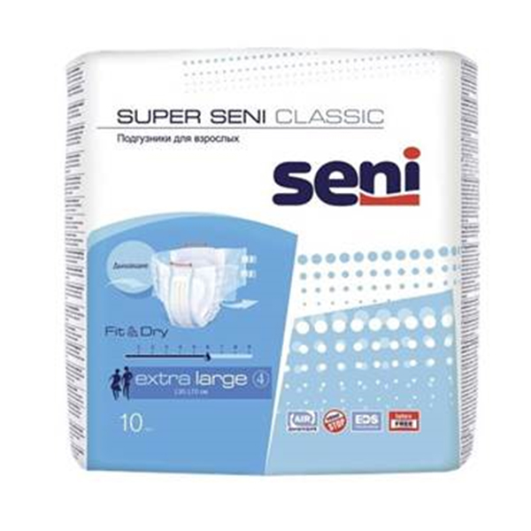 ПОДГУЗНИКИ ВЗРОСЛЫЕ СЕНИ (SENI) Super Air S n10 ПОДГУЗНИКИ ВЗРОСЛЫЕ СЕНИ (SENI) Super Air S n10