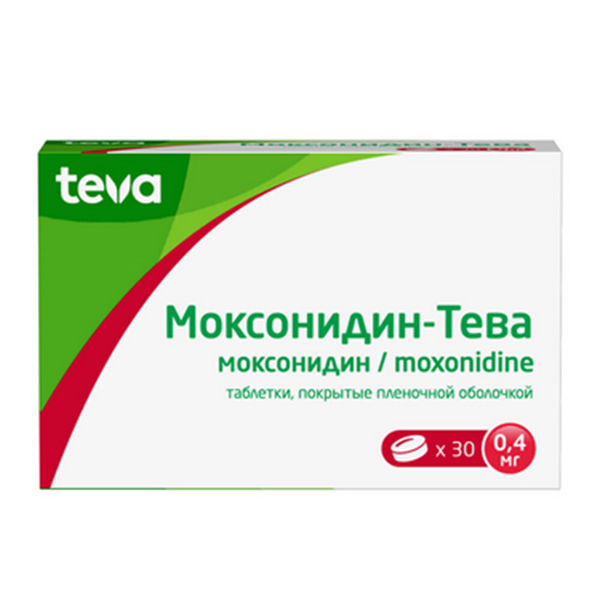 МОКСОНИДИН таб п/об 0.4мг n14