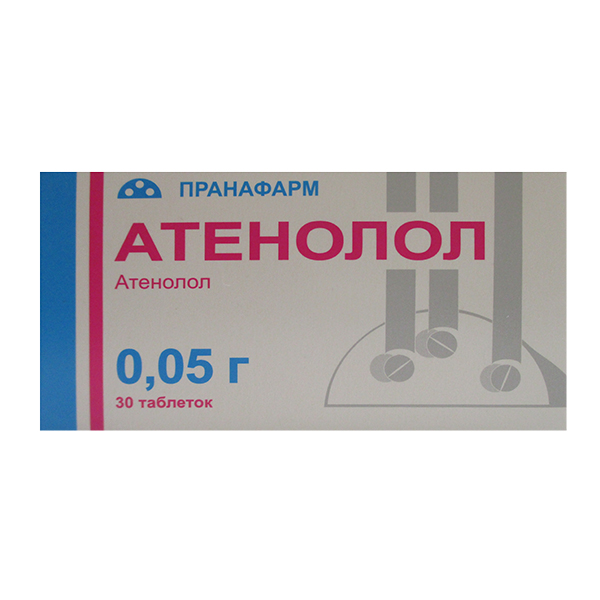 АТЕНОЛОЛ таб 50мг n30
