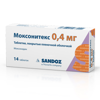 МОКСОНИТЕКС таб п/об 0.4мг n14