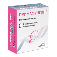 ПРИМАФУНГИН супп. ваг. 100мг n3