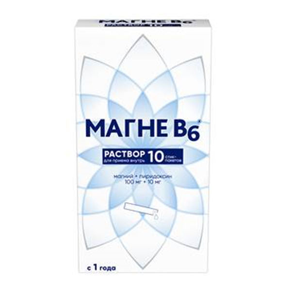 МАГНЕ В6 р-р орал. (стик-пак.) 10мл 10 шт. МАГНЕ В6 р-р орал. (стик-пак.) 10мл 10 шт.
