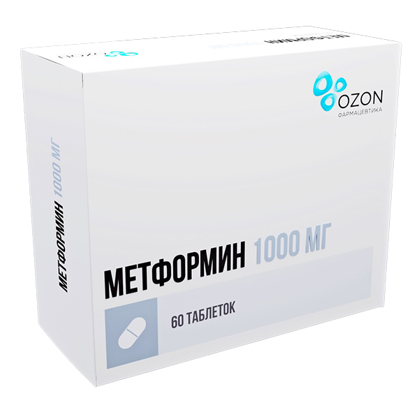 Метформин таб. 1000мг №60 (10х6)