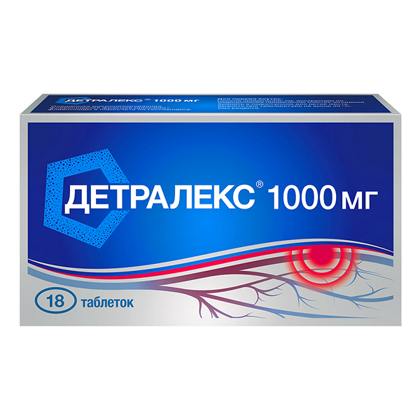 Детралекс таб. п/пл. об. 1000мг №60 Детралекс таб. п/пл. об. 1000мг №60