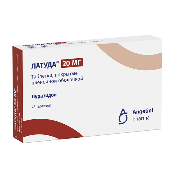 ЛАТУДА таб п/об 20мг 28 шт.