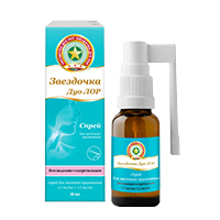 ЗВЕЗДОЧКА ДУО ЛОР спрей 1.5мг/мл+1.2мг/мл 30мл